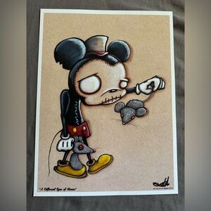 Voodoo Mickey Mouse print. Signed by Artist